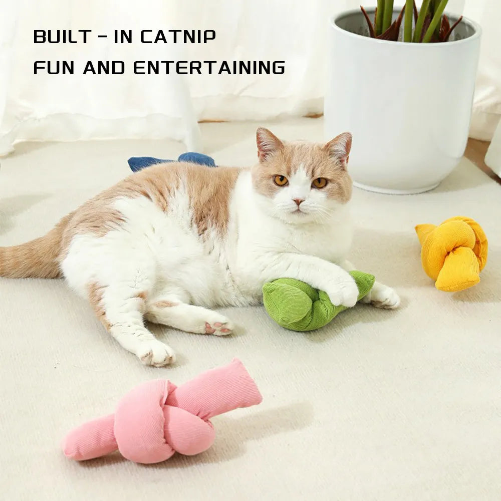White knotted cotton dog rope toy for tug-of-war and dental care