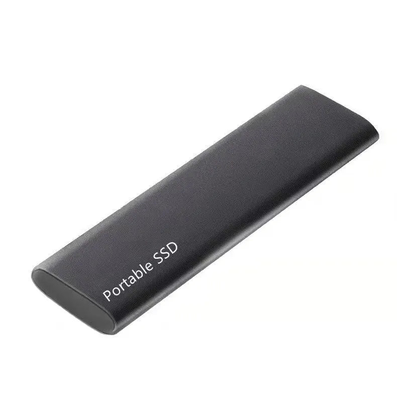 Red interface mobile SSD with metal shell showing ultra-thin design and 10TB capacity label