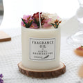 Dried flowers decor romantic candles with solid wax, 330g content, 12-24 hour burn, nine scent options
