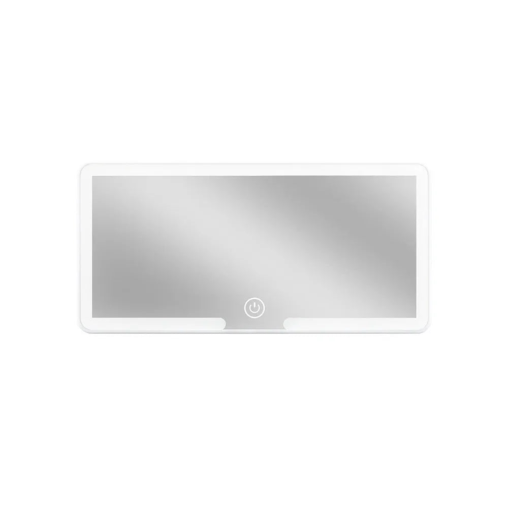 Universal car sun visor LED cosmetic mirror with dimming, showing 24cm by 11.5cm size.