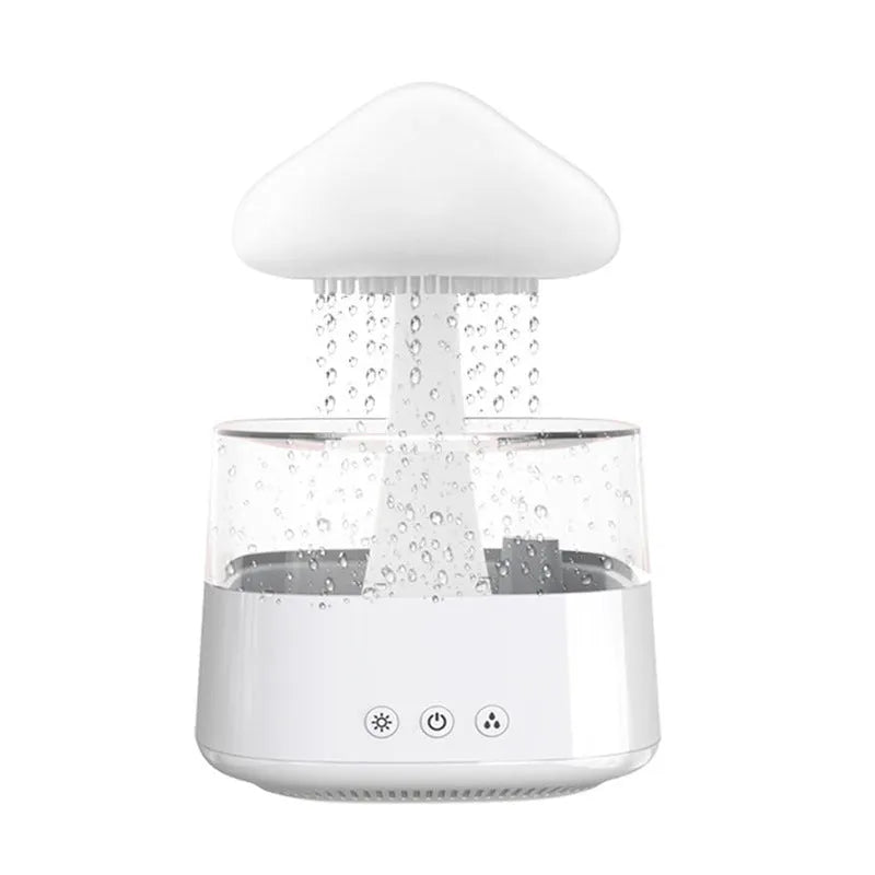 Raining cloud design desk humidifier and mushroom night light with aromatherapy diffuser