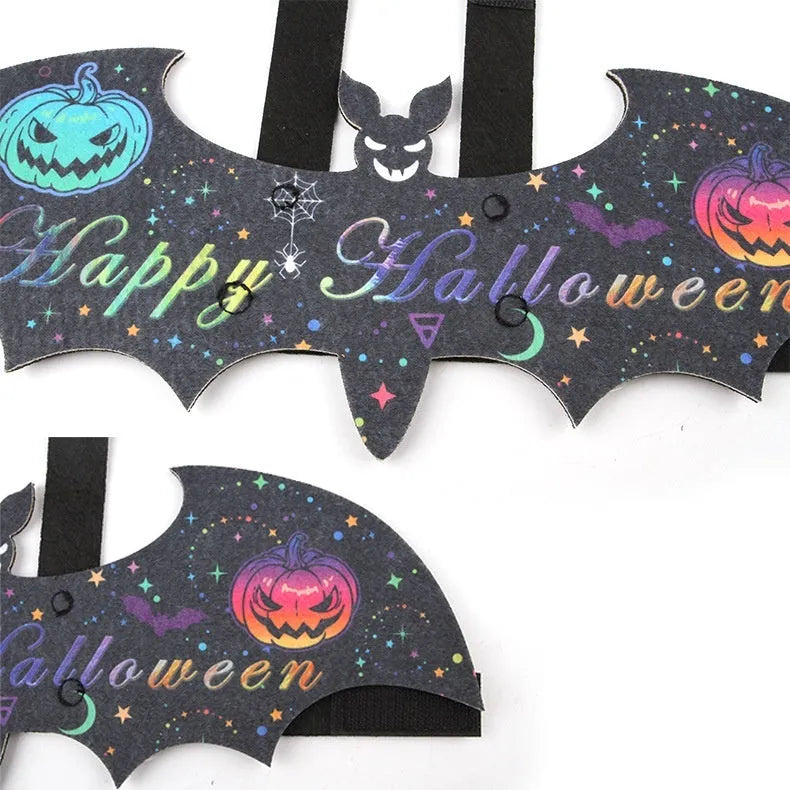 Halloween batwing costume for cats in felt fabric with bat wing design