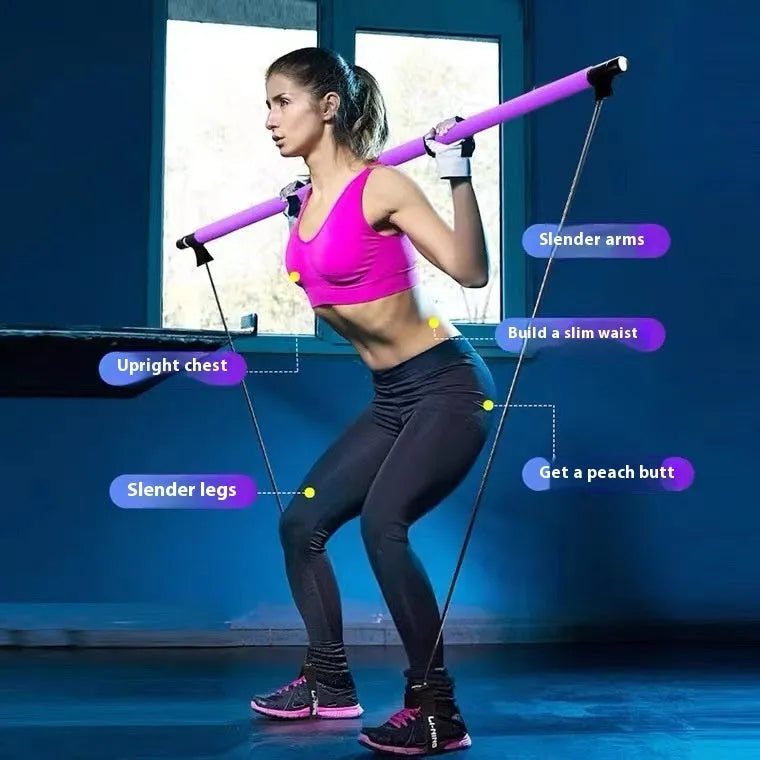 Adjustable fitness hip training pulling rope in choice of four colours with bubble bag packaging