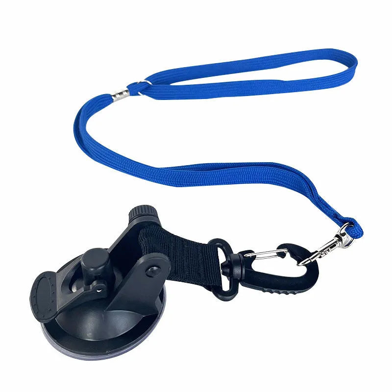 Pet bathing fixed artifact with suction cups, traction rope, and handcuffs for securing pets during washing