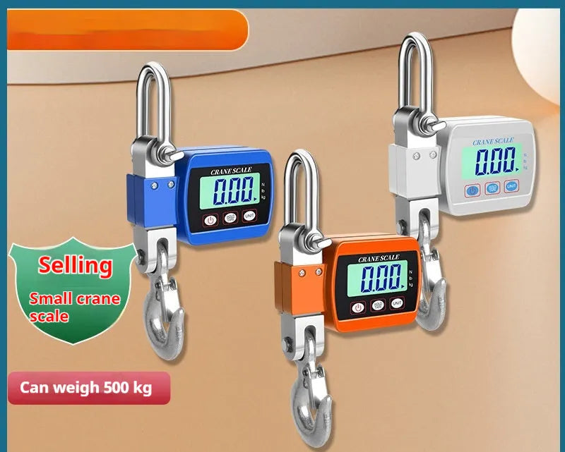 Electronic hook scale digital display portable weighing device