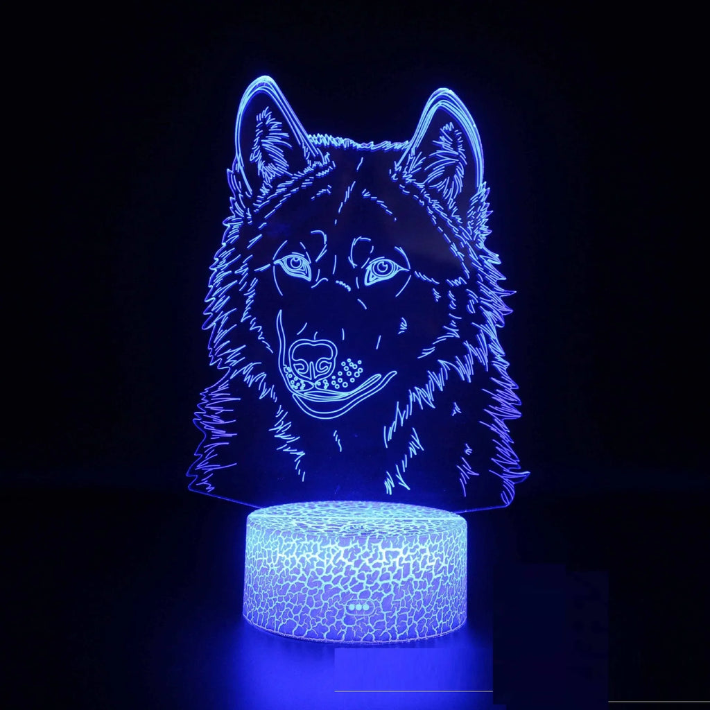 White-based LED desk lamp with colour-changing acrylic board and touch/remote controls