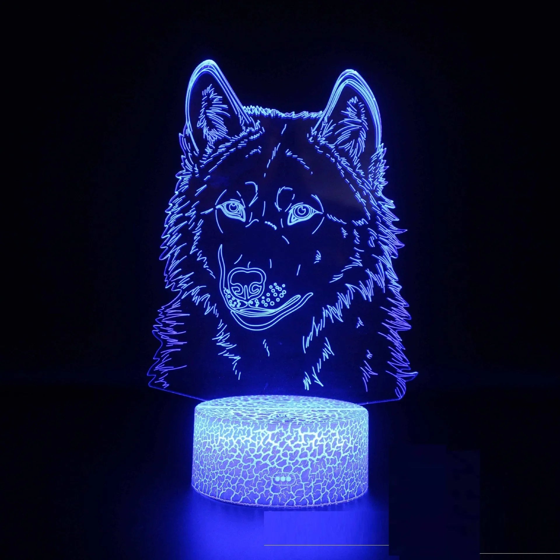 White-based LED desk lamp with colour-changing acrylic board and touch/remote controls