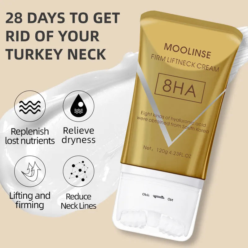 120ml neck cream jar with massaging applicator for lifting and firming neck treatment