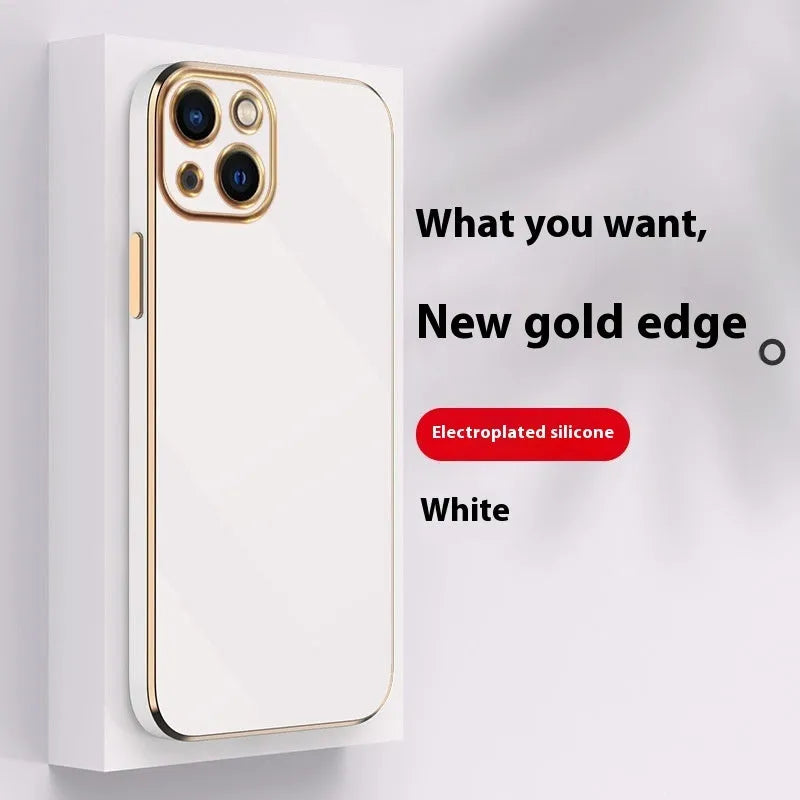 Mint Green TPU phone case with electroplating edge for Apple iPhone 15 and 16 on a white background.