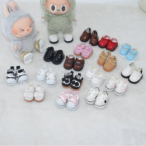17cm doll replacement shoes in PU leather with 3.5-3.8cm heel options for 15-35cm dolls