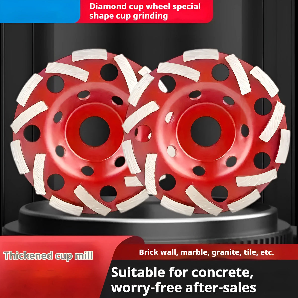 5-inch diamond shaped bowl grinding plate 125mm for concrete wall marble granite stone processing