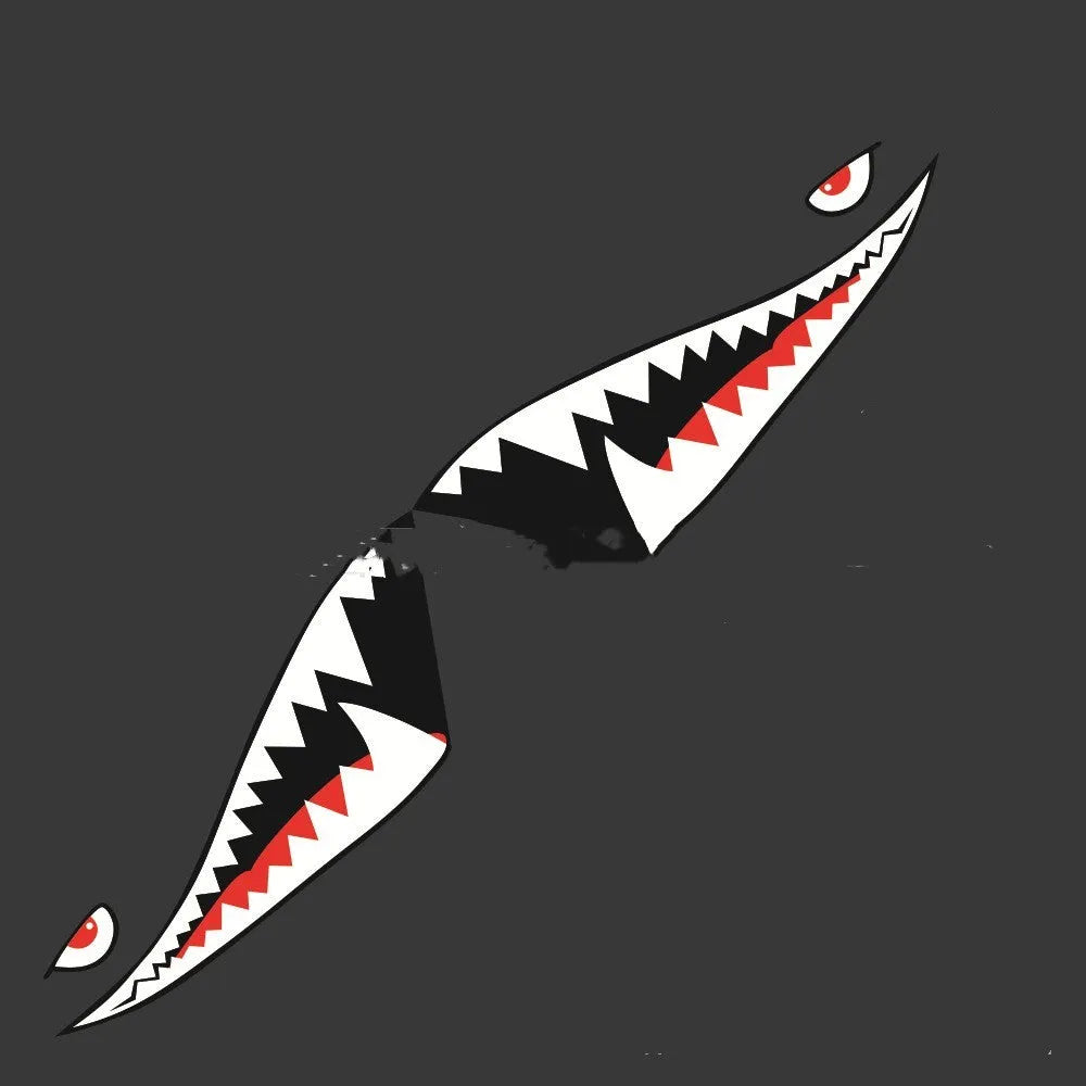 Shark Series PVC body sticker measuring 150cm with strong adhesive backing for outdoor application