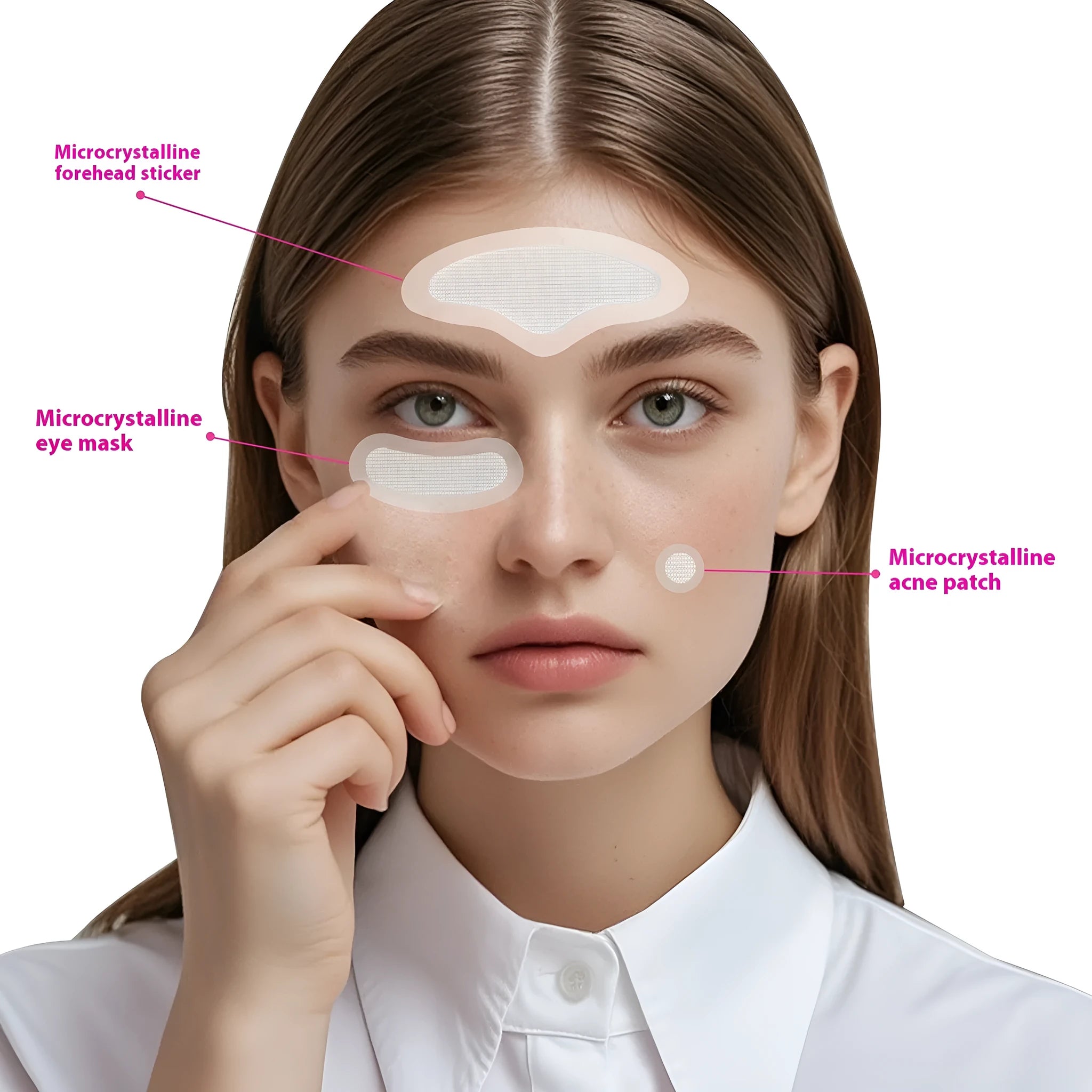 Transparent hyaluronic acid hydrocolloid acne patches in single and multi-piece formats for spot treatment