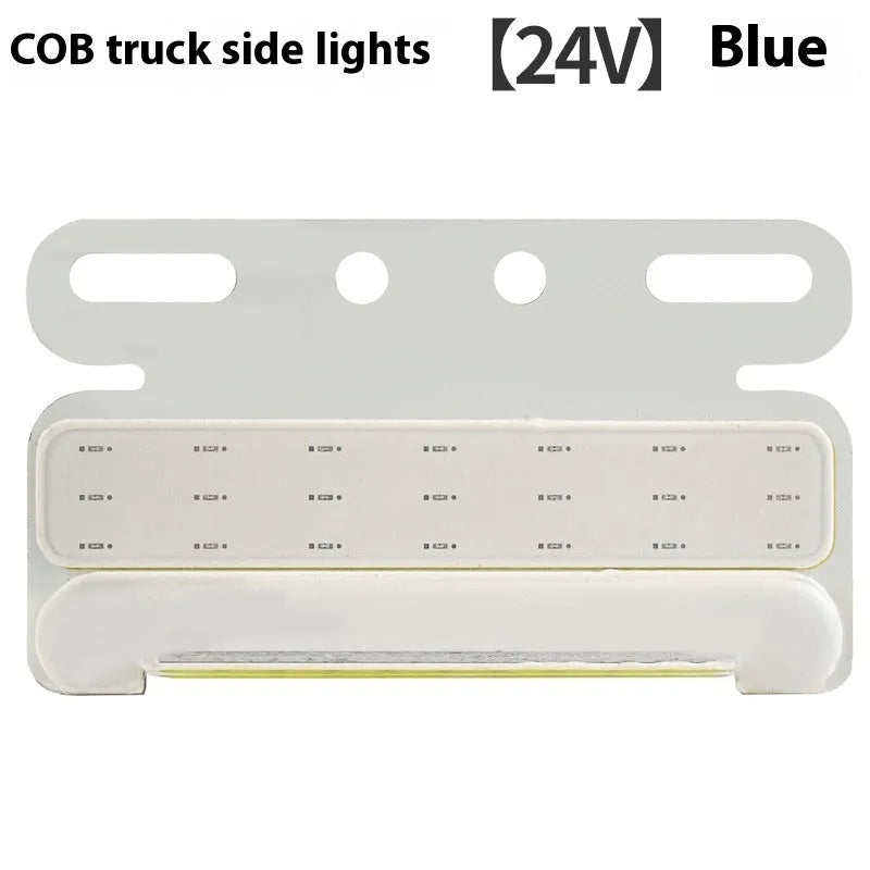 Aluminium alloy COB LED truck side light showing waterproof housing and super bright illumination