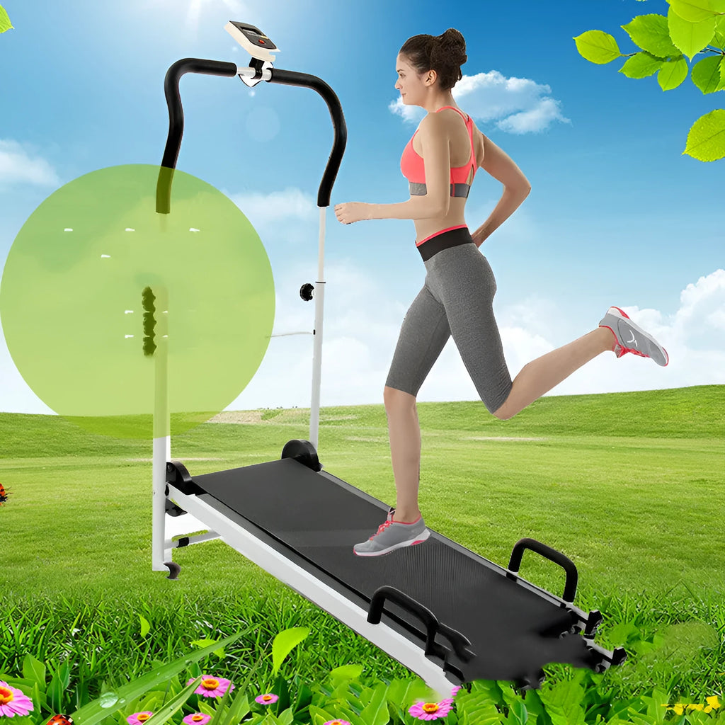 Foldable mechanical walking machine for home use, 88 x 45 x 108 cm, with console and contact heart rate test