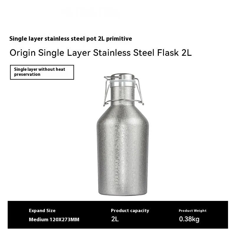 Stainless steel thermal pot with large capacity for outdoor portable use