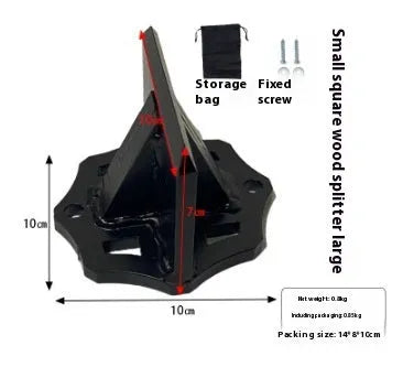 Small square wood splitter with cast iron head for household wood cutting
