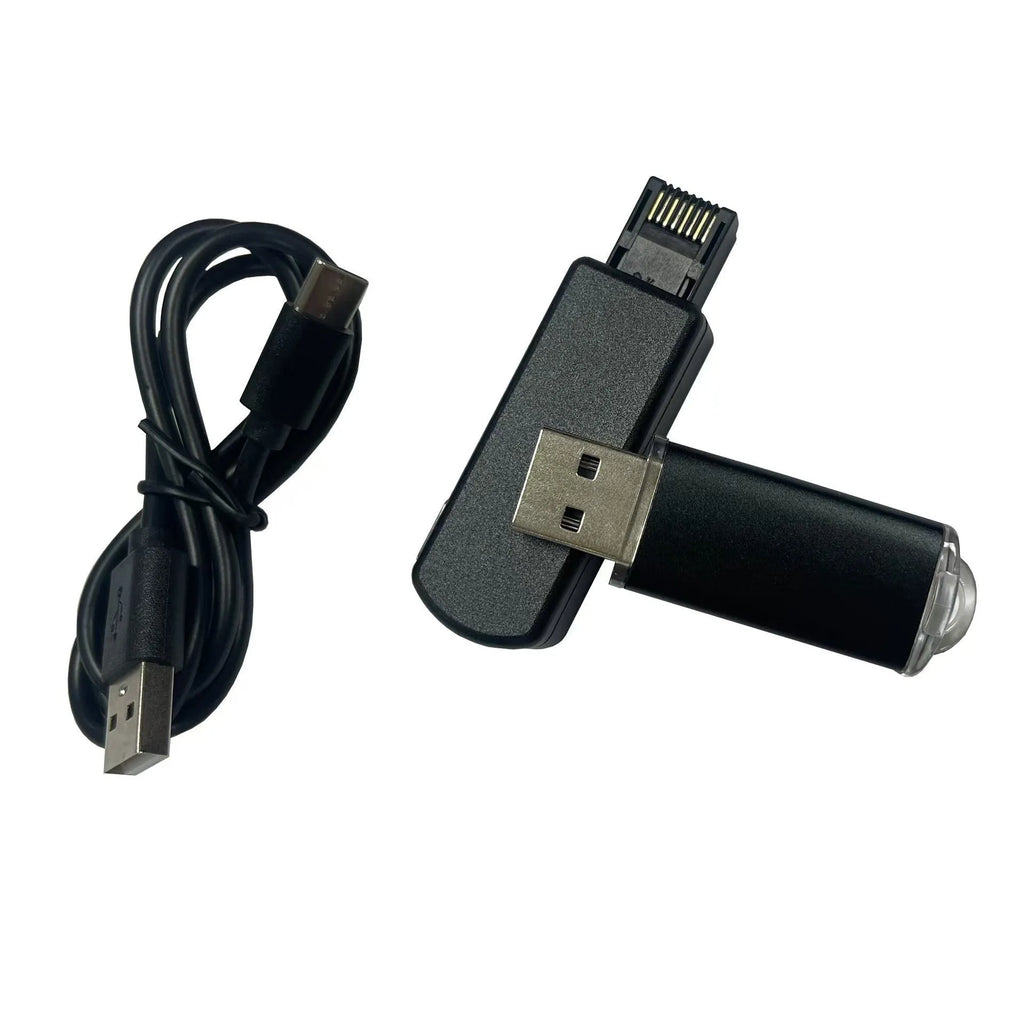 Black JB Tool USB adapter for PlayStation 4 system version switching with Ethernet port.