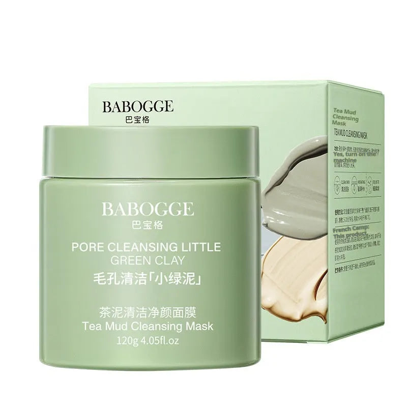 Tea Mud Clay Cleansing Facial Mask in a 120g pot, daub-type application for deep cleansing.