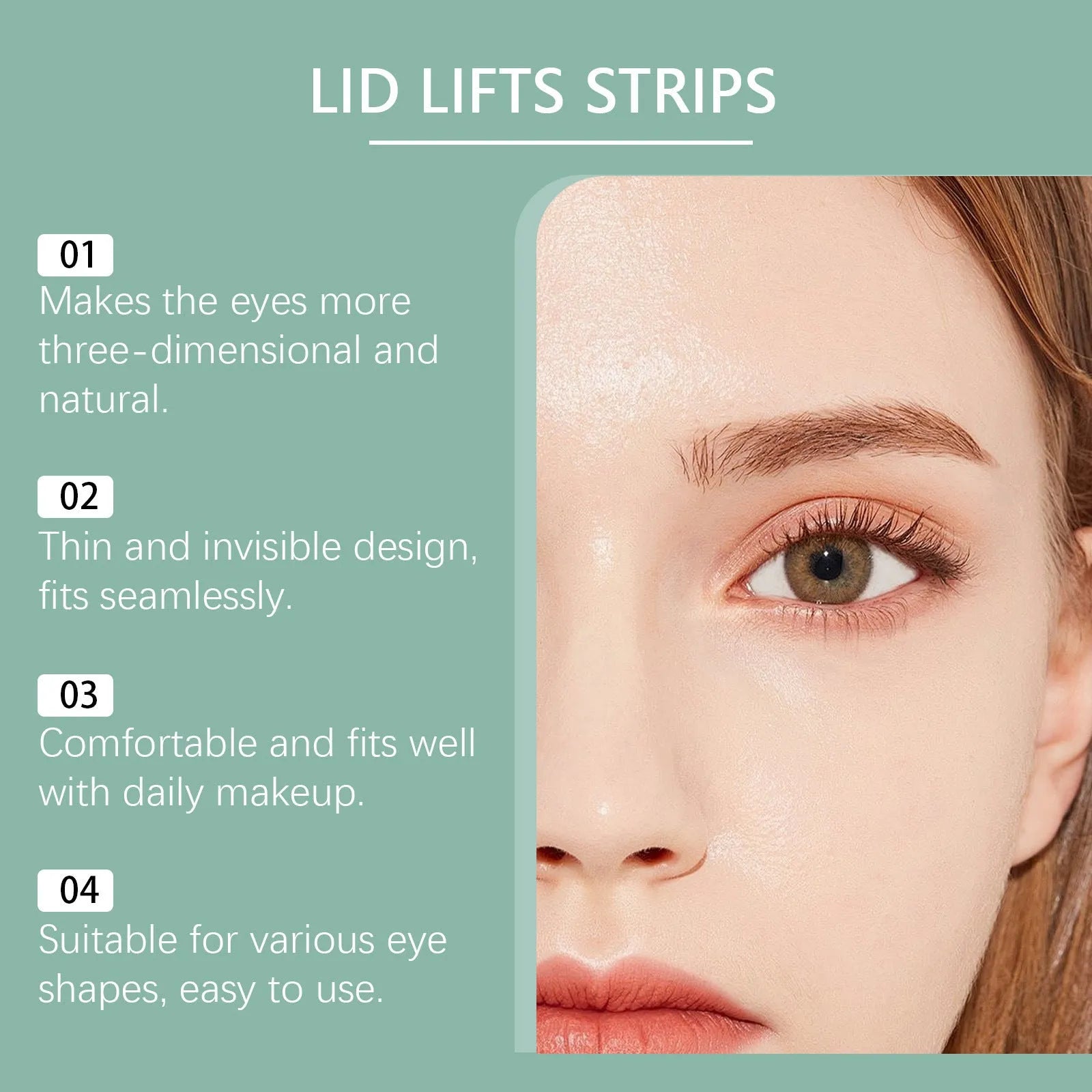 Meimu Tie eyelid stickers pack containing 80 pieces of temporary double eyelid tape.