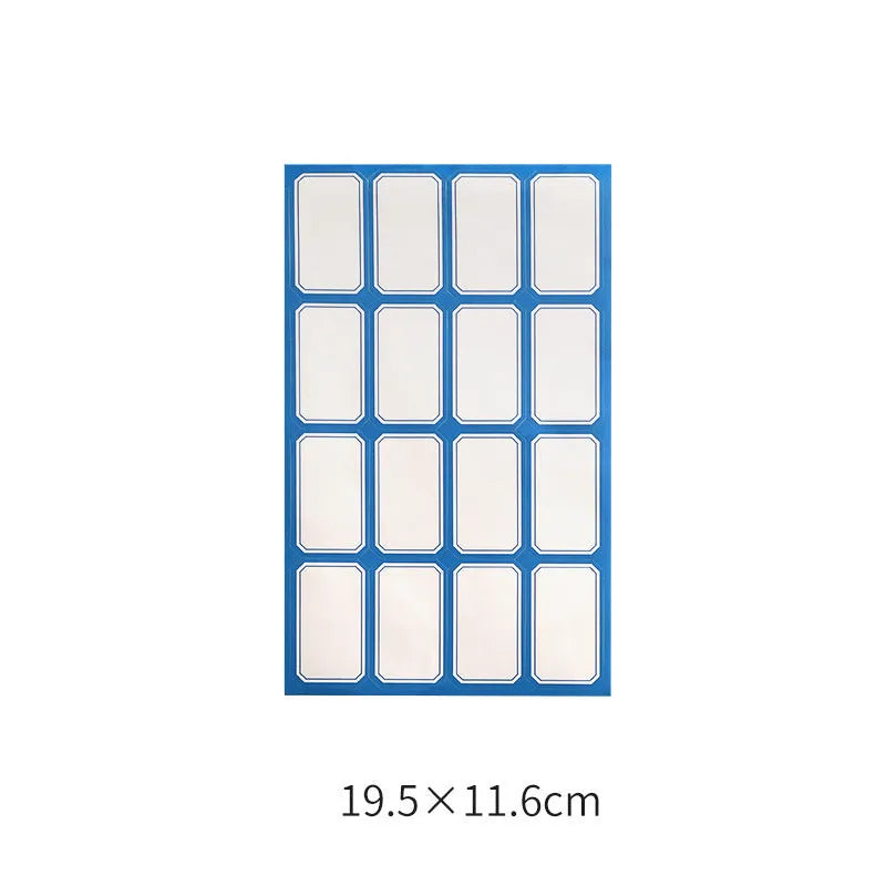 A6 adhesive organisation stickers with 16-grid layout divided into four colour sections for planning