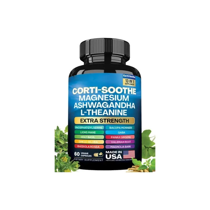 Bottle of South African Drunken Eggplant Magnesium dietary supplement capsules, 60 count.