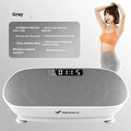 Portable smart power plate measuring 58x38x16cm with 300kg load capacity and Bluetooth connectivity in grey colour option