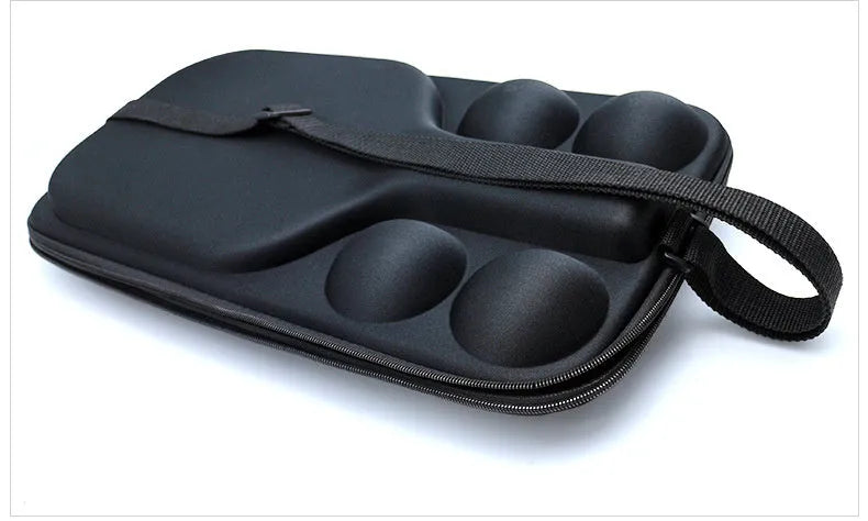 Black Peak pickleball storage box measuring 45x25x8cm with dual shoulder straps