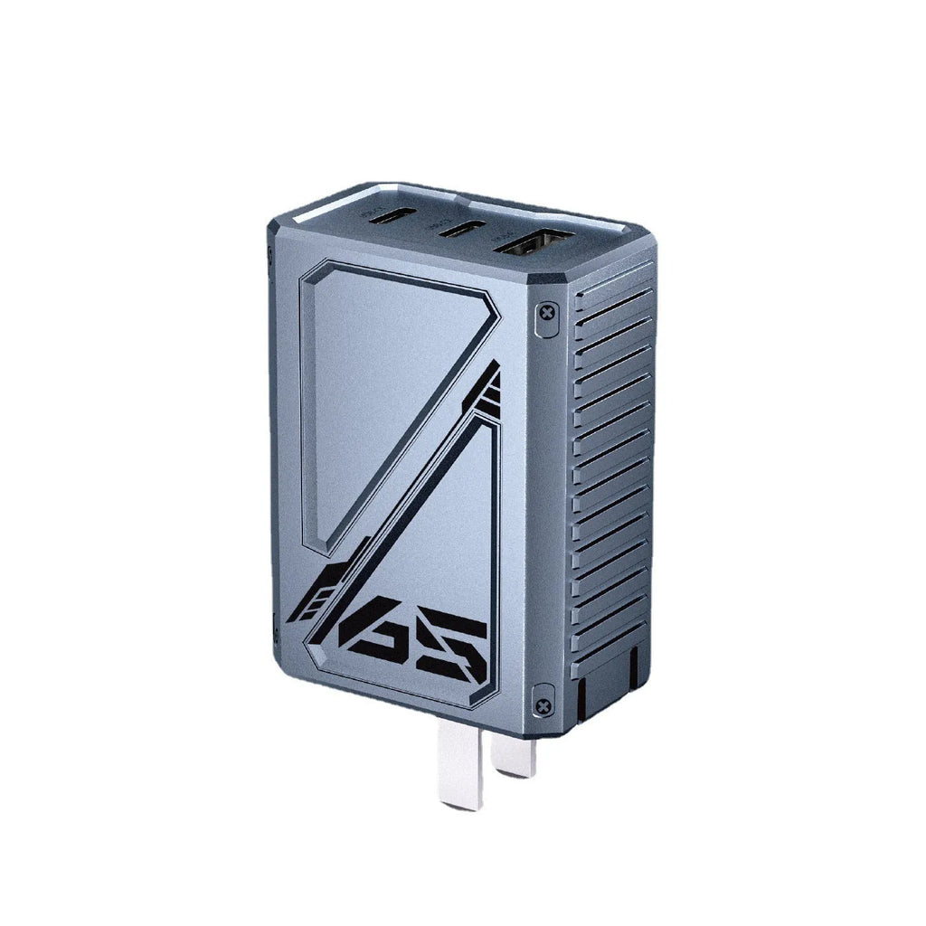 Foldable 65W gallium nitride charger with Type-C port, ABS PC body, Tarnish colour