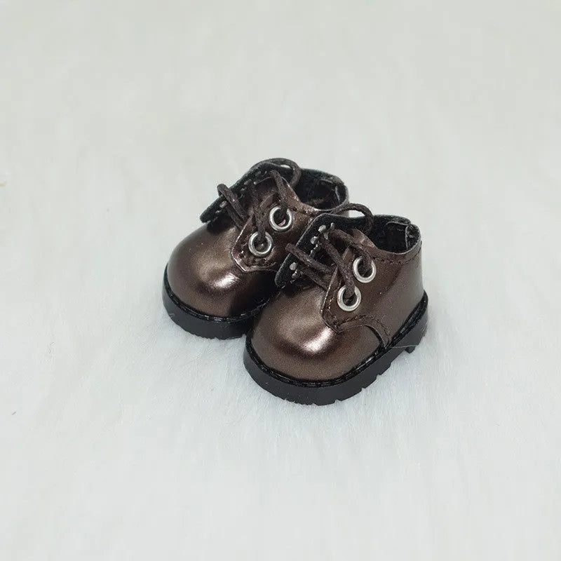 17cm doll replacement shoes in PU leather with 3.5-3.8cm heel options for 15-35cm dolls