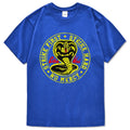 Cobra print cotton short sleeve T-shirt in eight colours, sizes S to XXXL, with printed graphic design