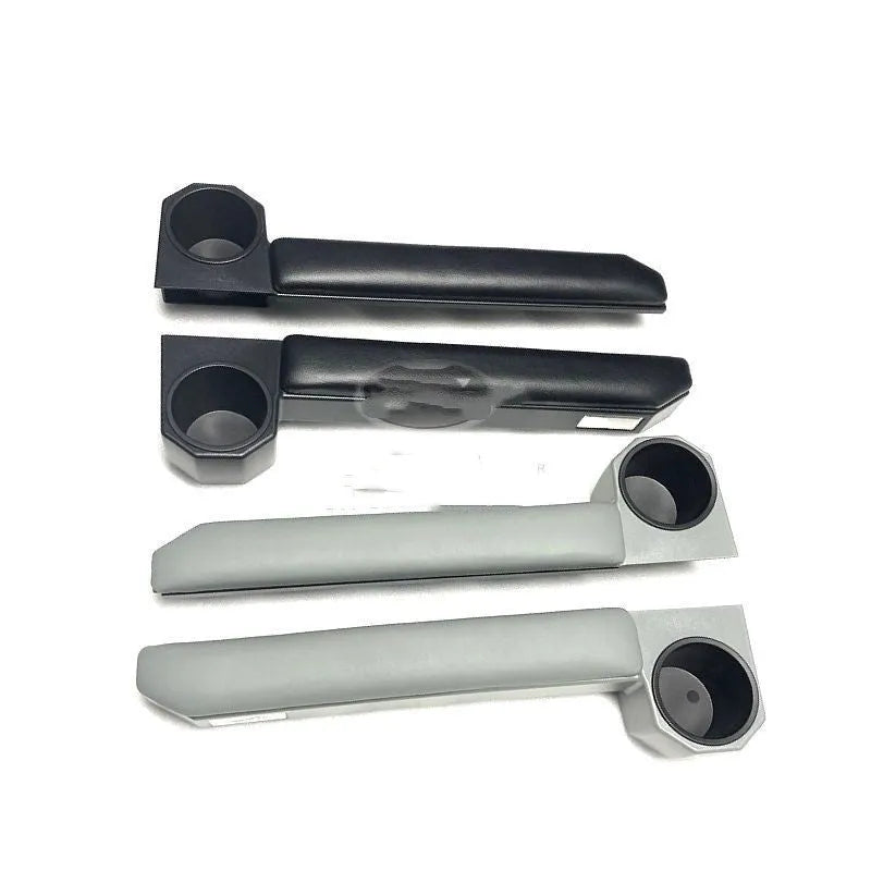 Grey magnetic car armrest door ring frame set showing two pieces for vehicle installation