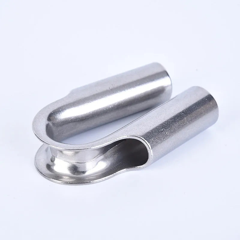 Stainless steel tubular chicken heart ring round sleeve ring set showing multiple sizes from M4 to M35