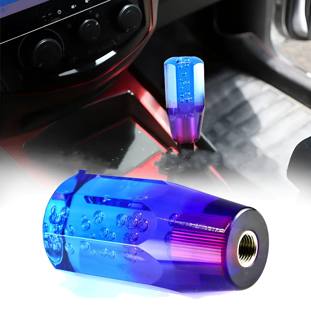 Transparent acrylic gear lever with two-colour design for car shift knobs
