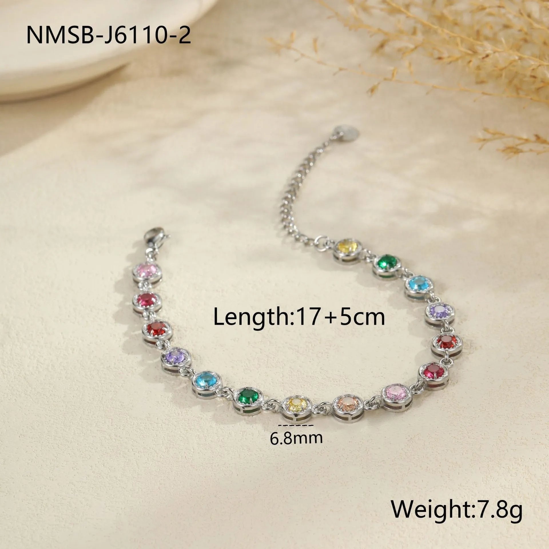 Women's stainless steel bracelet with a geometric heart, circle, or square charm in gold or silver plating