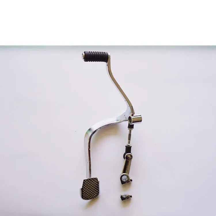 GS125 motorcycle gear lever showing 300mm length and adjustable teeth mechanism