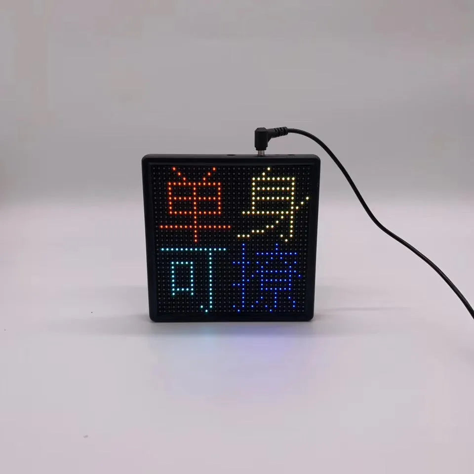 Bluetooth wireless transmission LED car display screen with 32x32 resolution and aluminium frame