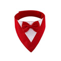 Pet triangle bib bow saliva towel collar accessory for dogs and cats in multiple colours with adjustable fastening