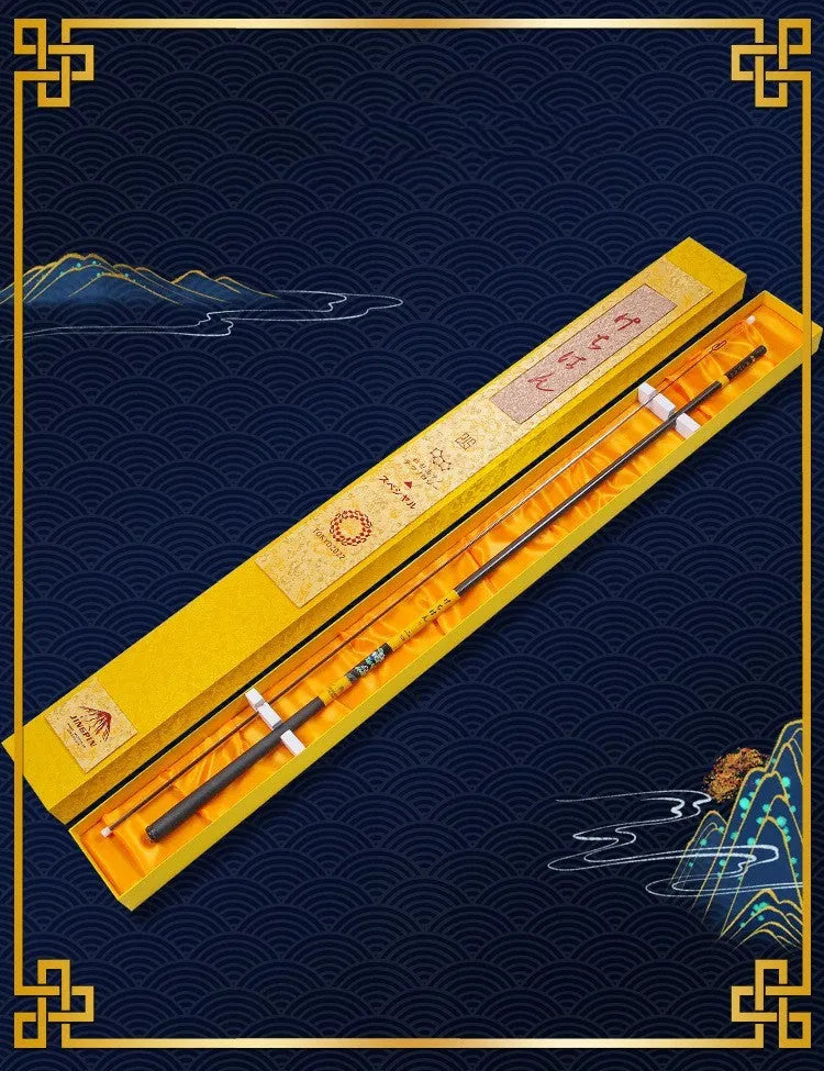 5H19 hardened carbon fishing rod with 28 fishing and 19 fishing colour options, shown in a 3.6m to 7.2m length range