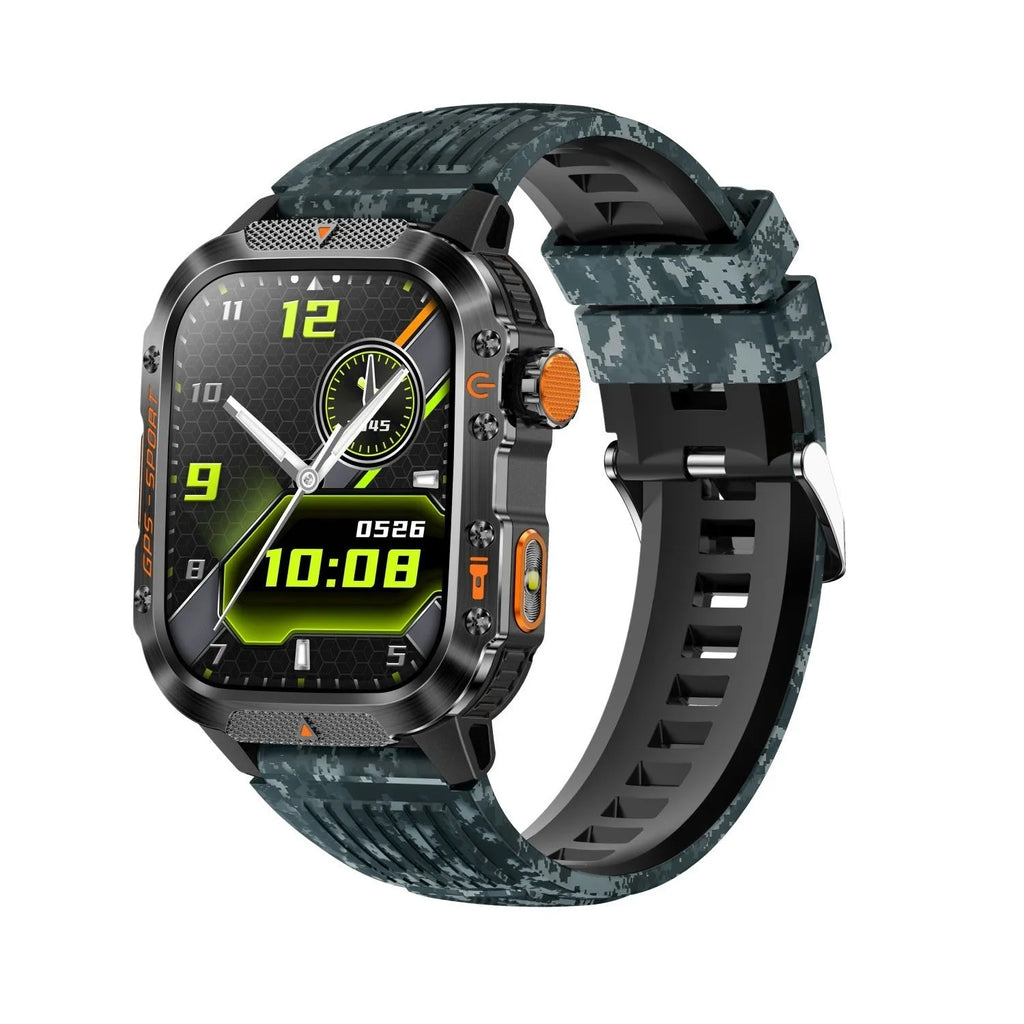 GPS BeiDou Bluetooth calling sports watch with TFT touch screen, heart rate monitor, and three-proof waterproof design