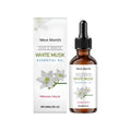60ml bottle of White Musk Soothing Oil Plant body fluid skincare product.