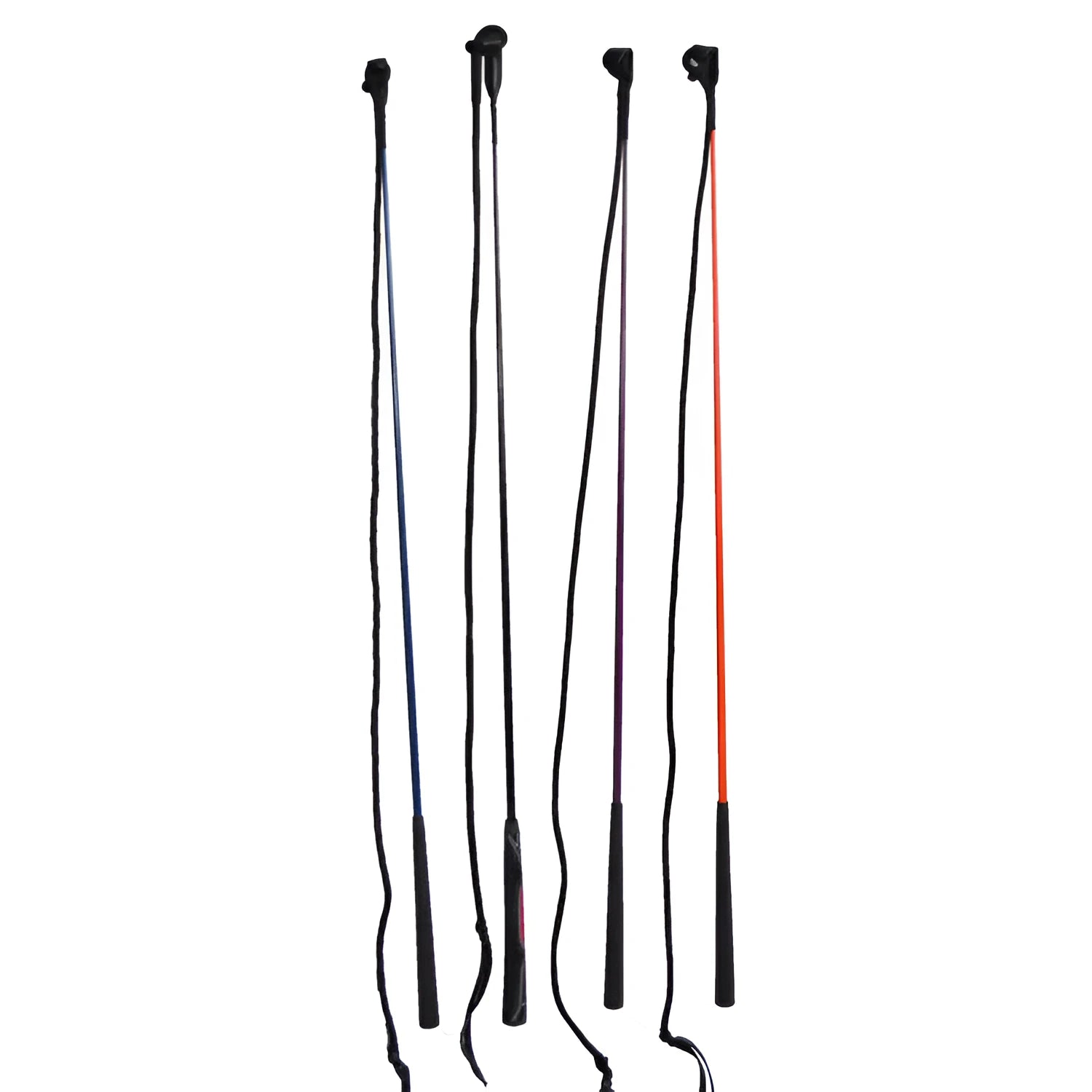 Nylon training whip with fibreglass core for equestrian riding schools and horse training