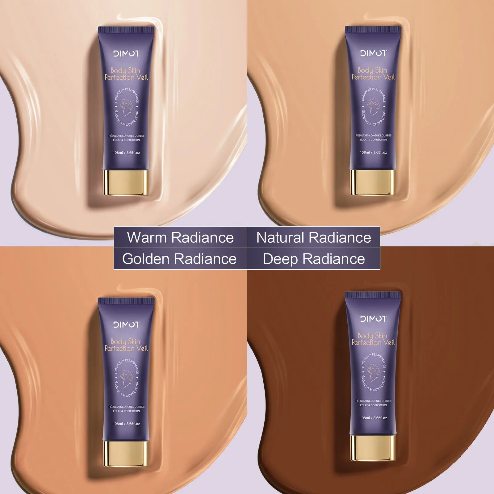 108ml waterproof body concealer cream with brush for tattoo and birthmark coverage in four shades