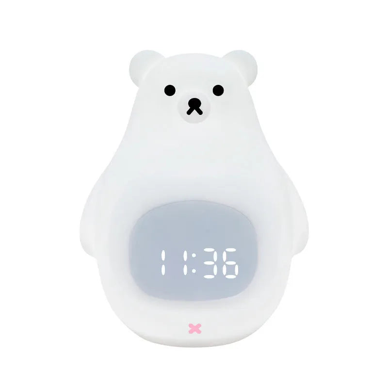 Big White Bear silicone night light with cartoon design and timer functions