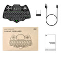 V18 black wireless mini flying keyboard mouse remote control with 88 keys and 2.4G wireless technology.