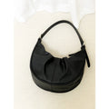 Women's genuine leather shoulder bag in dumpling shape with double joint straps