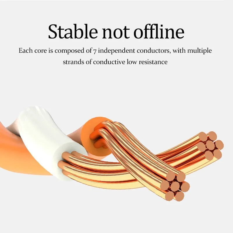 Finished network cable with attached acrylic charm accessory