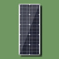 30W semi-flexible outdoor solar panel with USB charging ports for mobile devices