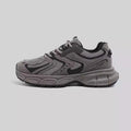 Women's grey platform casual sneaker with leather stitching and EVA sole