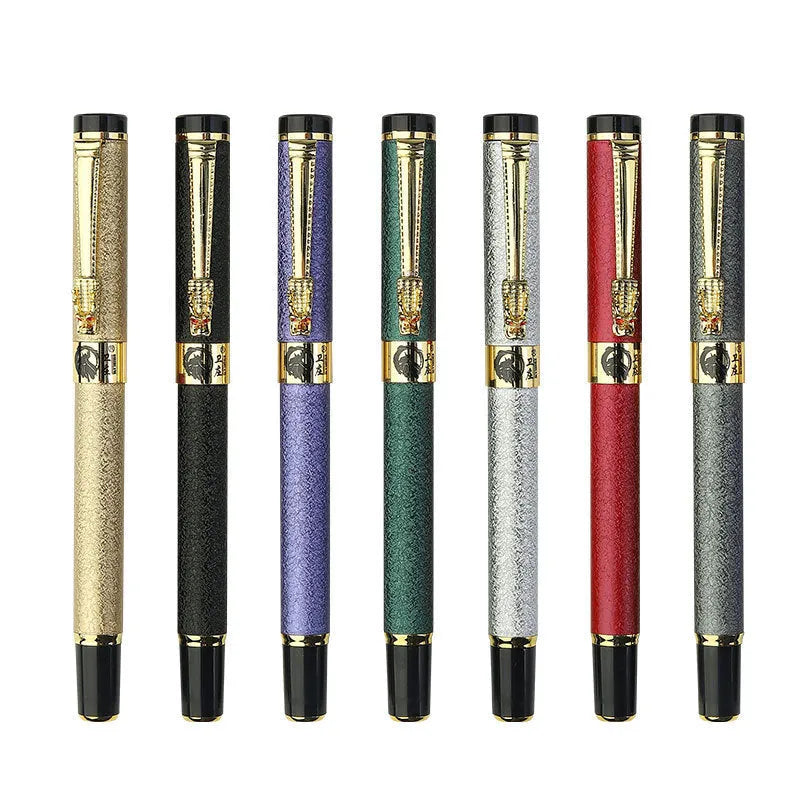 Metal fountain pen with multiple tip options including fine art tips and ball-point, available in seven colours